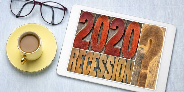 La récession de 2020 ? Concept d'économie . — Photo
