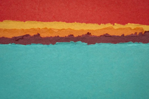 Paysage abstrait créé avec du papier indien fait main — Photo