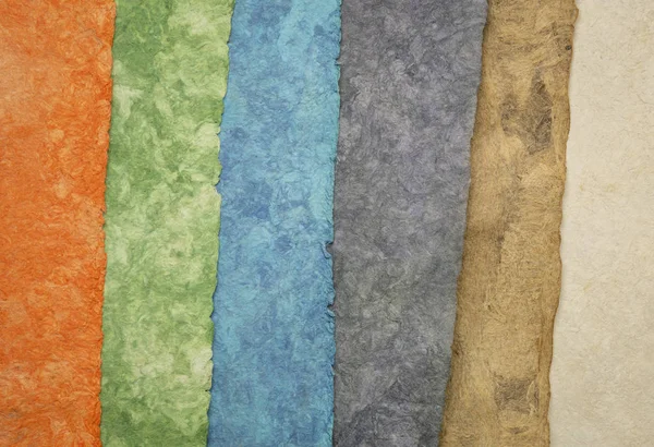 Collectie van kleurrijke amate schors papieren — Stockfoto
