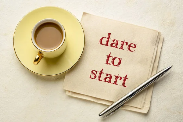 Dare to start inspirational advice — Stock Photo, Image