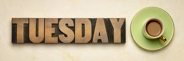Tuesday word typography — Stock Photo, Image
