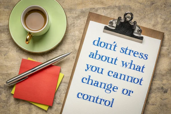 Do not stress about what you cannot change or control — Stockfoto
