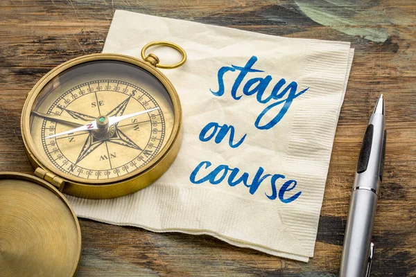 Stay on course reminder — 스톡 사진