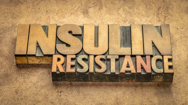 Insulin resistance word abstract in wood type — Stock Photo, Image