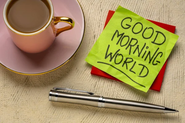 Good Morning world positive note — Stock Photo, Image