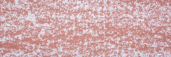Pastel Rood Krijt Witte Doek Achtergrond Textuur Panorama Banner — Stockfoto