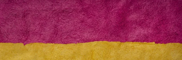 紫色和金色的抽象风景画 用彩色的手纸 全景横幅制成 — 图库照片