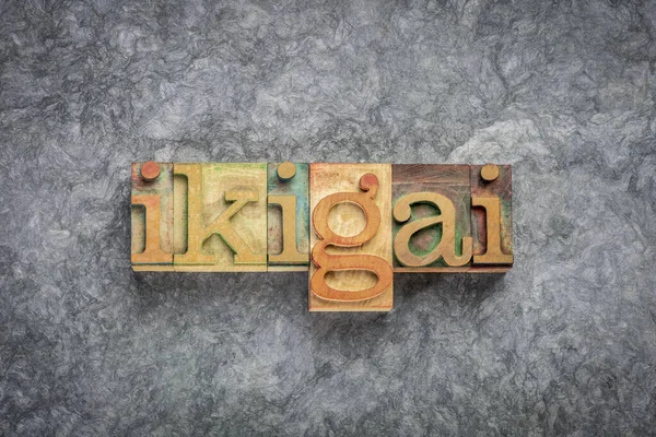 Ikigai Japanese Concept Reason Being Life Purpose Reason Wake Word — Stock Photo, Image