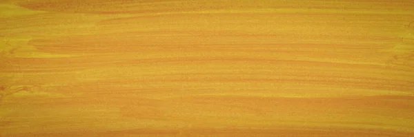 黄色とオレンジの水彩の抽象的な背景に幅広の筆致 パノラマバナーで描かれています — ストック写真