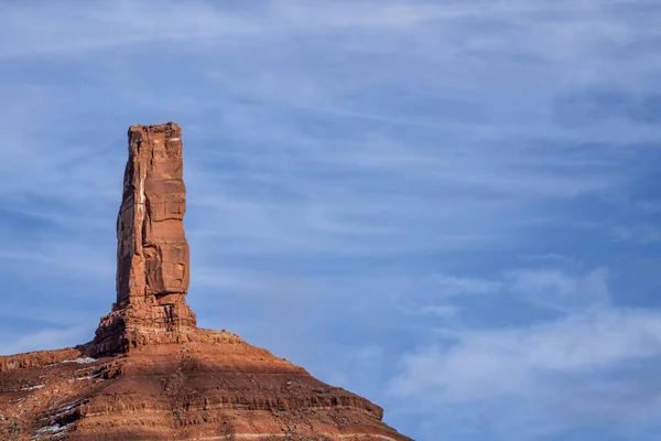 Castleton Tower Kultowa Formacja Skalna Castle Valley Pobliżu Moab Stanie — Zdjęcie stockowe