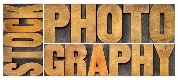 Stock Photography Isolated Word Abstract Vintage Letterpress Wood Type — Stock Photo, Image