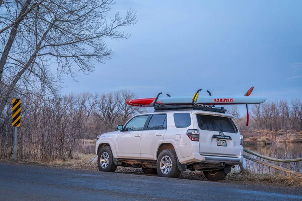 Fort Collins États Unis Mars 2020 Crépuscule Après Pagaie Toyota — Photo