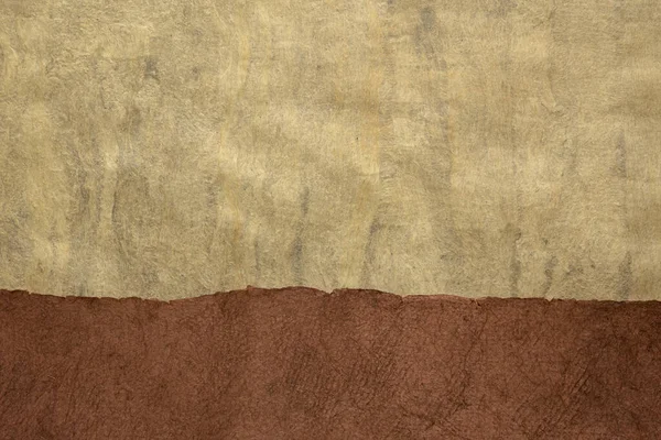 Brown Field Abstract Landscape Earth Tones Created Sheets Handmade Textured — Stock Photo, Image