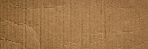 Rechthoekig Stuk Gegolfd Bruin Karton Lange Banner — Stockfoto