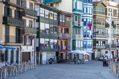 balıkçı köyü Bermeo, sahil, Bask ülke Europ