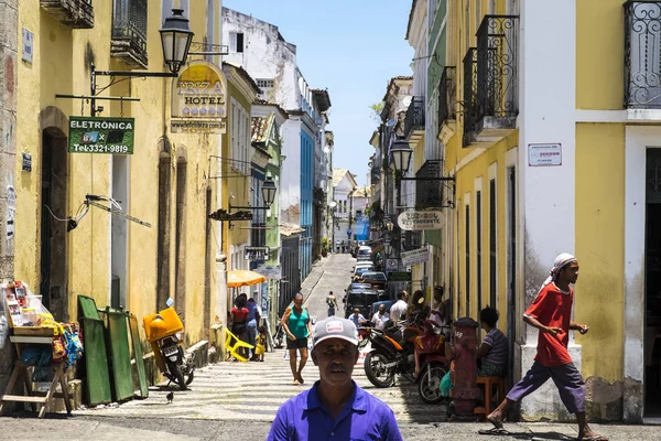 Pelourinho é um dos lugares mais famosos de Salvador para passeio — Fotografia de Stock