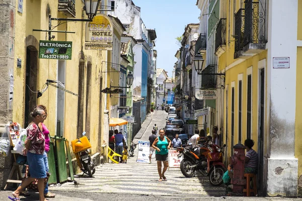 Pelourinho es uno de los lugares más famosos de Salvador para recorrer — Foto de Stock