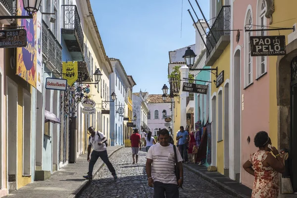 Pelourinho é um dos lugares mais famosos de Salvador para passeio — Fotografia de Stock