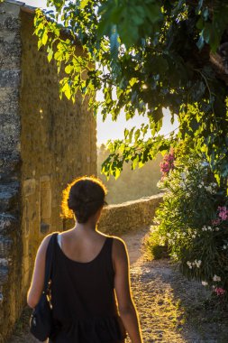 Menerbes Köyü Luberon Provence Fransa'da seyahat 