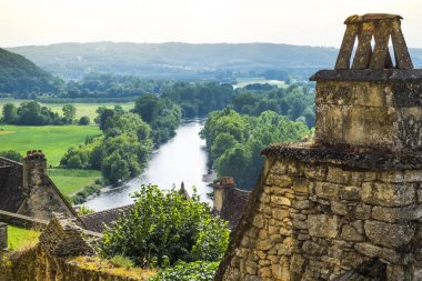 Dordogne Vadisi Fransa Limeuill köyleri çevresinde peyzaj