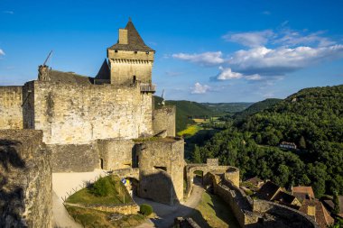 Dordogne vadisindeki Castelnaud-la-chapelle şatosu Perigord Noir F
