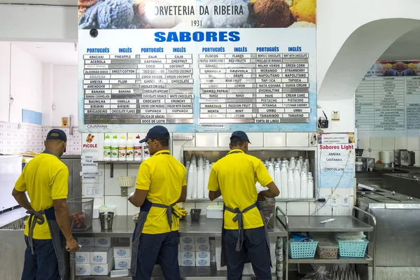 Interior da sorveteria Da Ribeira — Fotografia de Stock