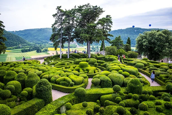 Gardens of the castle of Marqueyssac — Stock Photo, Image