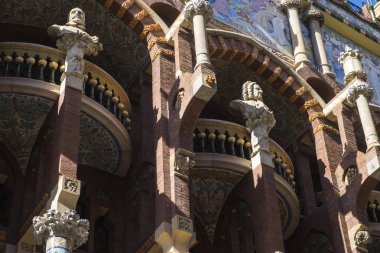 Palau de la Musica Sarayı dış ayrıntılı olarak d. çeyrek