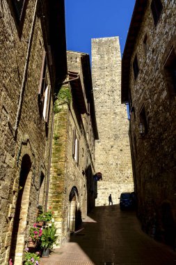 San Gimignano Tuscany bir küçük Ortaçağ tepe yeridir