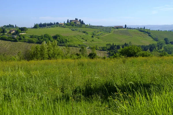 Paisagens em torno de San Gimignano — Fotografia de Stock