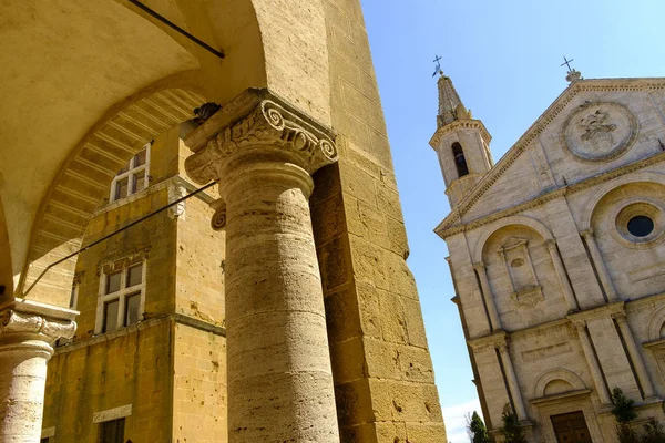 Στον καθεδρικό ναό της Pienza, Τοσκάνη, Ιταλία — Φωτογραφία Αρχείου