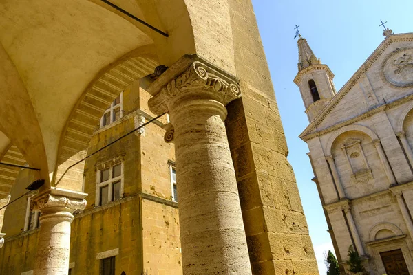 Στον καθεδρικό ναό της Pienza, Τοσκάνη, Ιταλία — Φωτογραφία Αρχείου