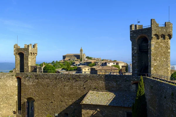 Panoramic of the city from Fortezza di Montalcino castle — Stock Photo, Image