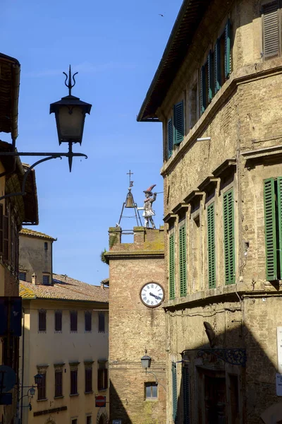 Bell tower, montepulciano, province of siena, tuscany, italy — Stock Photo, Image