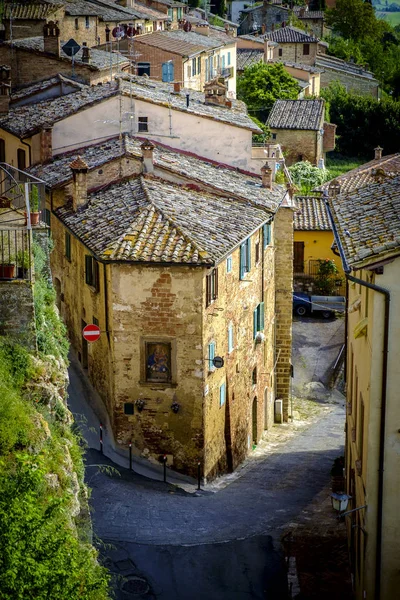 Tetti a Montepulciano, Toscana, Italia — Foto Stock