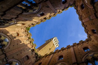 Siena İtalya 'daki Pubblico Sarayı