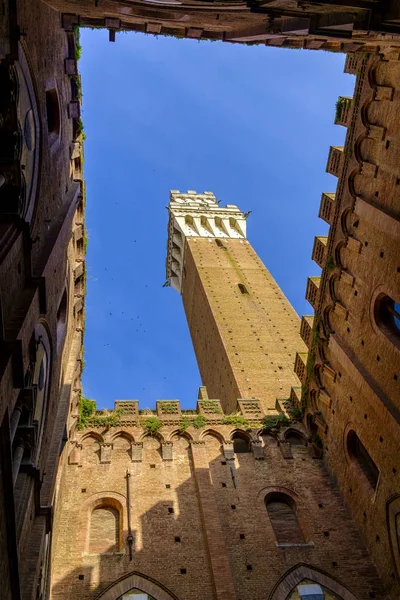 Palazzo Pubblico w Sienie Włochy — Zdjęcie stockowe