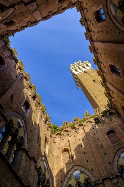 Palazzo Pubblico i Siena Italien — Stockfoto