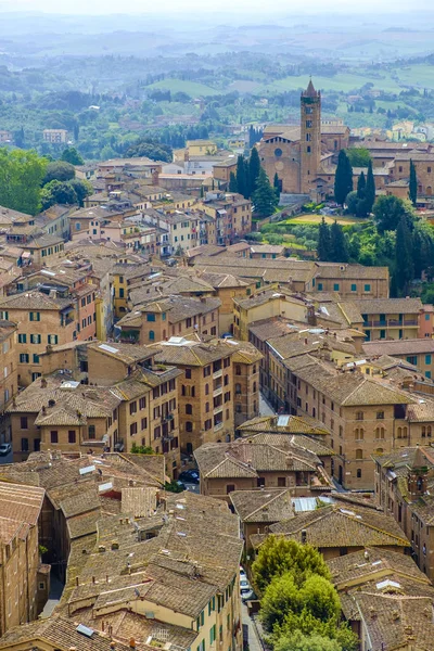 Panoramico di Siena Toscana Italia — Foto Stock