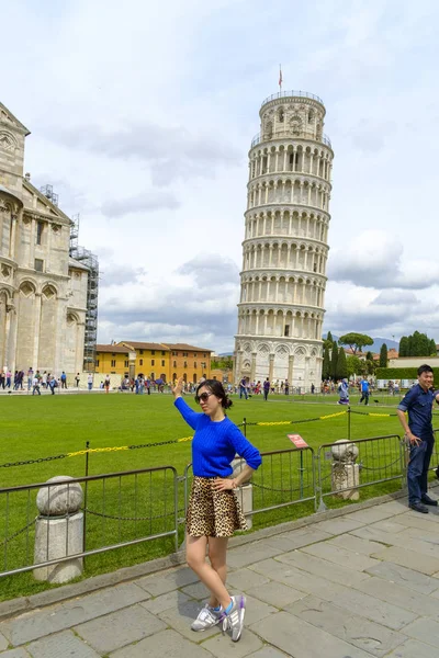Krzywa Wieża w Pizie, Toskania, Włochy, — Zdjęcie stockowe