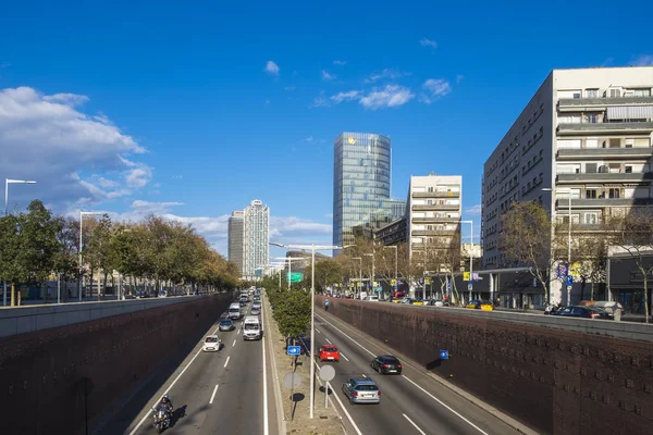 Traffic in Ronda Litoral highway in Barcelona — Stock Photo, Image