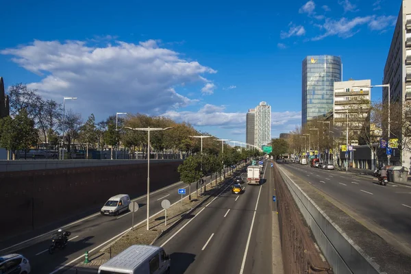 Traffic in Ronda Litoral highway in Barcelona — Stock Photo, Image