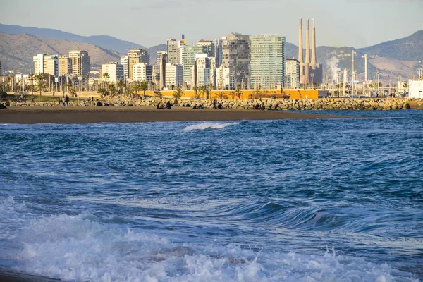 Vista panorámica de la playa de Barcelona —  Fotos de Stock