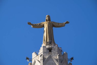 Tibidabo üzerinde Sacred Heart expiatory Kilisesi