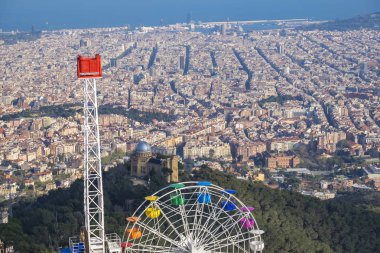 Barcelona view from Tibidabo (Serra de Collserola)