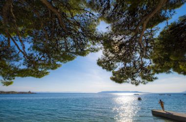 Makarska Rivera Hırvatistan Beach'de 