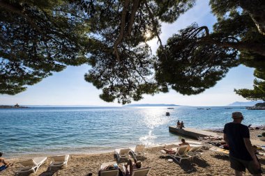 Makarska Rivera Hırvatistan Beach'de 