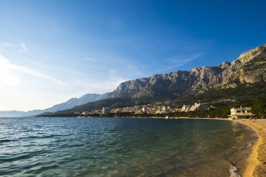 Makarska Rivera Hırvatistan Avrupa'da Beach'de