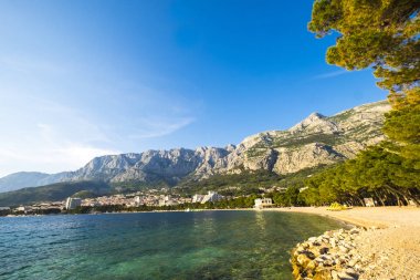 Makarska Rivera Hırvatistan Avrupa'da Beach'de