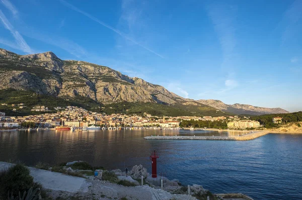 Utsikt Över Makarska Och Biokovo Naturpark Kroatien Europa — Stockfoto